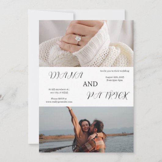 Einladung zur Hochzeitsfeier (Vorderseite)