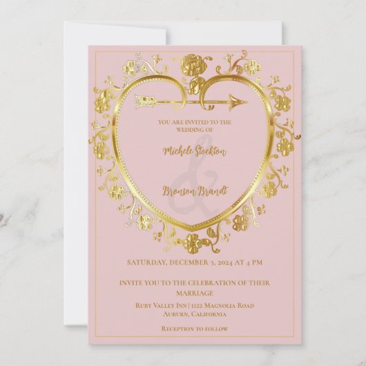 Einladung zur Hochzeitsfeier (Vorderseite)