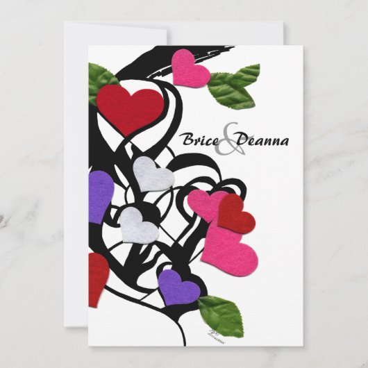 Einladung zur Hochzeitsfeier (Vorderseite)