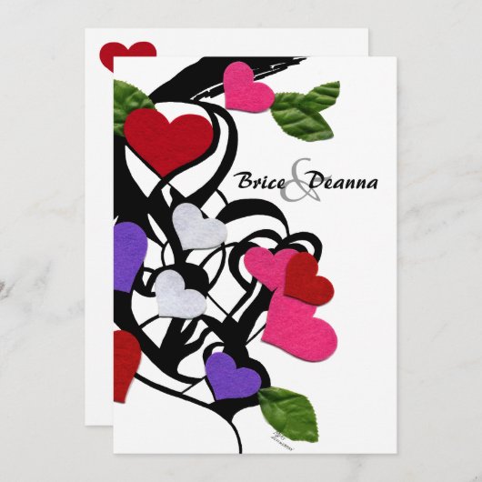 Einladung zur Hochzeitsfeier (Vorne/Hinten)