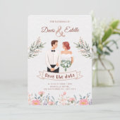 Einladung zur Hochzeitsfeier (Stehend Vorderseite)