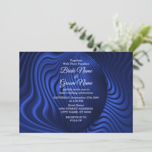 Einladung zur Hochzeitsfeier (Stehend Vorderseite)