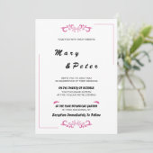 Einladung zur Hochzeitsfeier (Stehend Vorderseite)