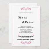 Einladung zur Hochzeitsfeier (Vorne/Hinten)