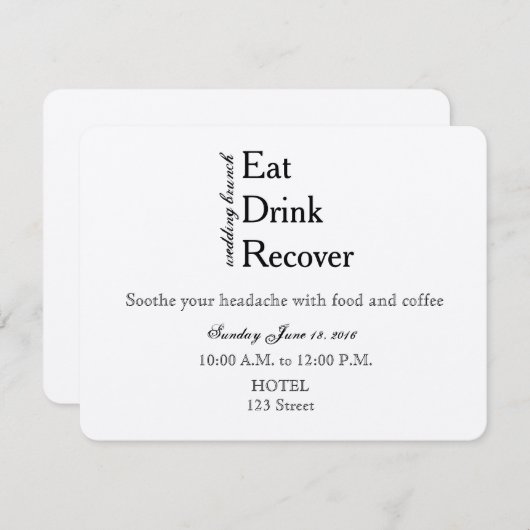 Einladung zur Hochzeitsfeier (Vorne/Hinten)