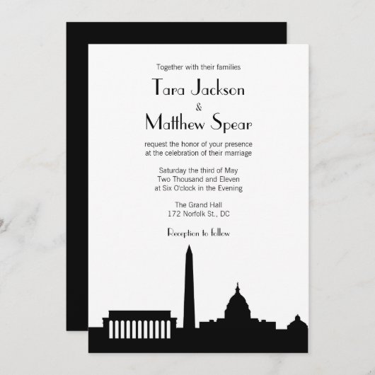 Einladung zur Hochzeitsfeier (Vorne/Hinten)