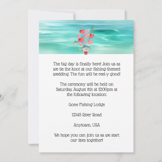 Einladung zur Hochzeitsfeier (Rückseite)