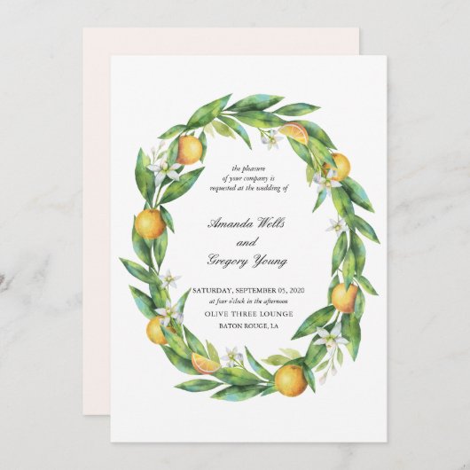 Einladung zur Hochzeitsfeier (Vorne/Hinten)