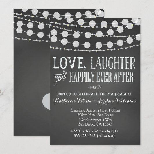 Einladung zur Hochzeitsfeier (Vorne/Hinten)