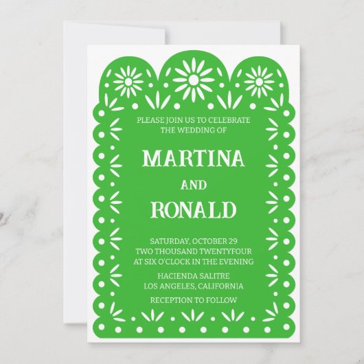 Einladung zur Hochzeitsfeier (Vorderseite)