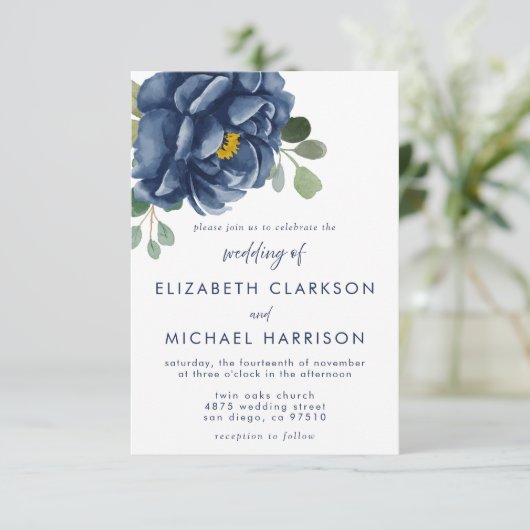 Einladung zur Hochzeitsfeier (Stehend Vorderseite)