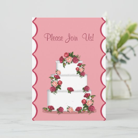 Einladung zur Hochzeitsfeier (Stehend Vorderseite)