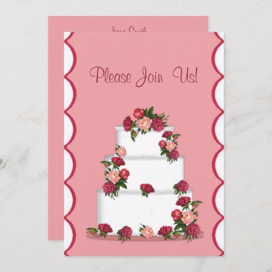 Einladung zur Hochzeitsfeier (Vorne/Hinten)