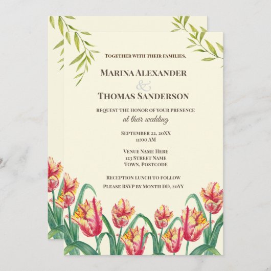 Einladung zur Hochzeitsfeier (Vorne/Hinten)