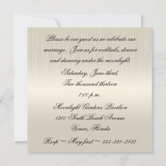 Einladung zur Hochzeitsfeier (Rückseite)