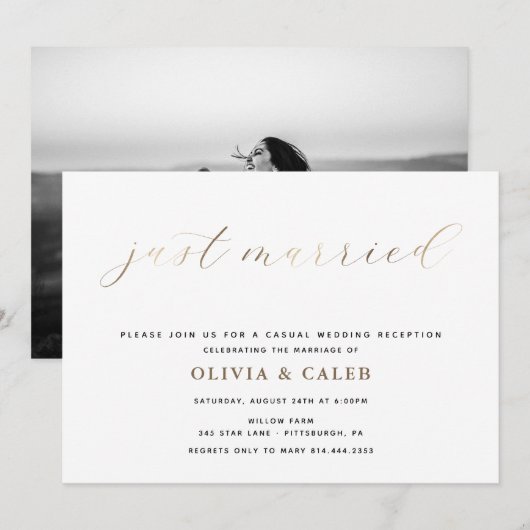 Einladung zur Hochzeitsfeier (Vorne/Hinten)