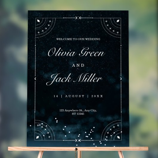 Einladung zur Hochzeitsfeier Acrylschild (Neutral)