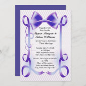 Einladung zur Hochzeitsfeier am Blauen Bow und an  (Vorne/Hinten)