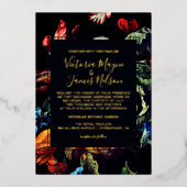 Einladung zur Hochzeitsfeier am Mitternachtsgarten (Vorderseite)