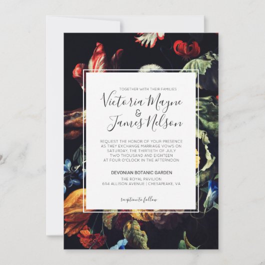 Einladung zur Hochzeitsfeier am Mitternachtsgarten (Vorderseite)