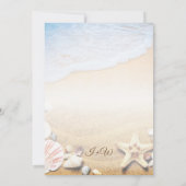 Einladung zur Hochzeitsfeier am Strand (Rückseite)