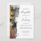 Einladung zur Hochzeitsfeier an der abstrakten Sch (Vorderseite)