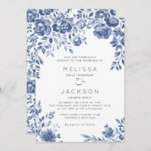 Einladung zur Hochzeitsfeier an der blauen Grenze (Vorne/Hinten)