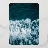 Einladung zur Hochzeitsfeier an der Küste (Rückseite)