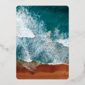 Einladung zur Hochzeitsfeier an der Küste (Rückseite)