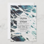 Einladung zur Hochzeitsfeier an der Küste (Vorderseite)