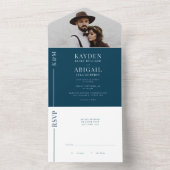 Einladung zur Hochzeitsfeier auf der blauen Linie (Innen Boden)