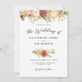 Einladung zur Hochzeitsfeier auf der rustikalen Er (Vorderseite)