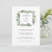 Einladung zur Hochzeitsfeier aus Foliage (Stehend Vorderseite)