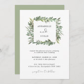 Einladung zur Hochzeitsfeier aus Foliage (Vorne/Hinten)