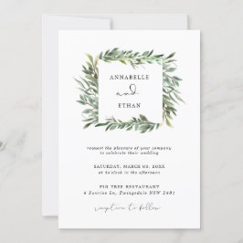 Einladung zur Hochzeitsfeier aus Foliage