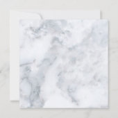 Einladung zur Hochzeitsfeier aus weißem Marmor (Rückseite)