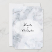 Einladung zur Hochzeitsfeier aus weißem Marmor (Rückseite)
