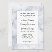 Einladung zur Hochzeitsfeier aus weißem Marmor (Vorderseite)