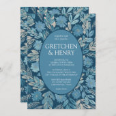 Einladung zur Hochzeitsfeier blüh Aquarellmalerei (Vorne/Hinten)