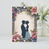 Einladung zur Hochzeitsfeier Blume (Stehend Vorderseite)