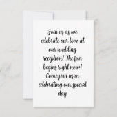 Einladung zur Hochzeitsfeier Blume (Rückseite)