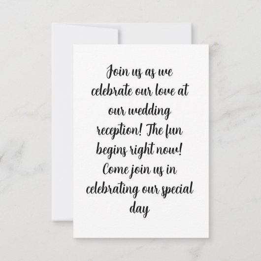 Einladung zur Hochzeitsfeier Blume (Rückseite)