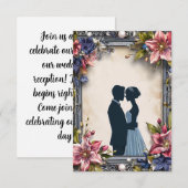 Einladung zur Hochzeitsfeier Blume (Vorne/Hinten)