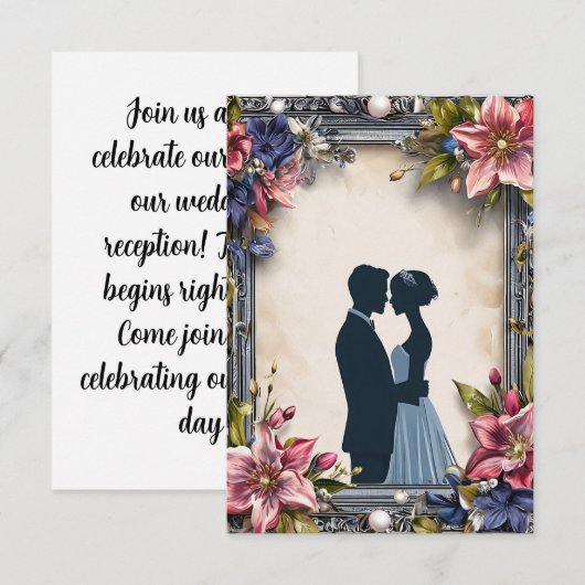 Einladung zur Hochzeitsfeier Blume (Vorne/Hinten)