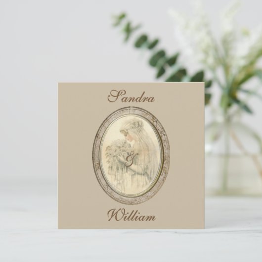 Einladung zur Hochzeitsfeier der Antike (Stehend Vorderseite)