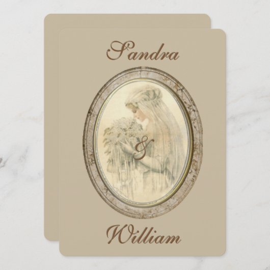 Einladung zur Hochzeitsfeier der Antike (Vorne/Hinten)