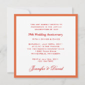 Einladung zur Hochzeitsfeier der Korallen-Rose (Rückseite)