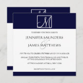 Einladung zur Hochzeitsfeier der Luxury Navy (Vorne/Hinten)