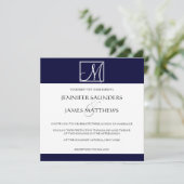 Einladung zur Hochzeitsfeier der Luxury Navy (Stehend Vorderseite)