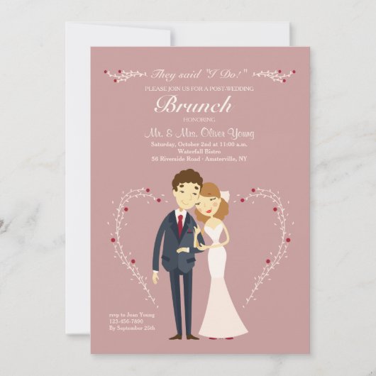 Einladung zur Hochzeitsfeier der neuen Liebe (Vorderseite)